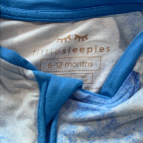 Little Sleepies Blue and White Baby Shortie - Picture 2 of 2